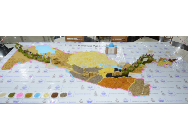 Largest map of Uzbekistan from products created