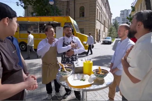 Russia’s Channel One Showcases Tashkent on “Chefs on Wheels”