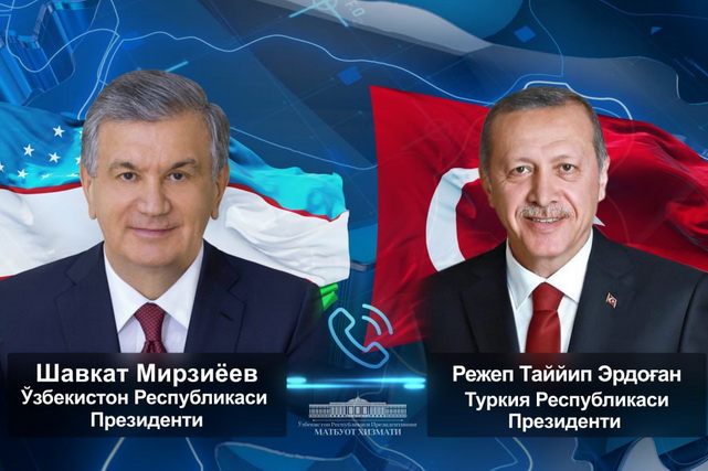 President of Uzbekistan holds telephone conversation with President of Türkiye