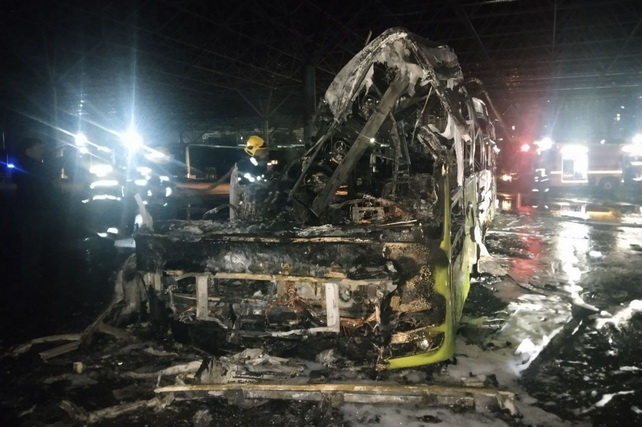 MAN Bus Catches Fire at Tashkent Bus Depot, No Injuries Reported A fire broke out at the 5th Bus Park branch of JSC