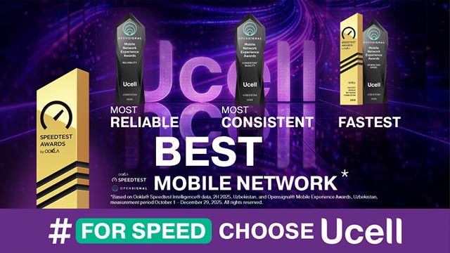 Ucell Receives Five International Awards from Ookla and Opensignal