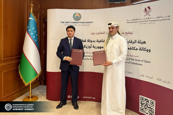 Uzbekistan and Qatar to cooperate in the fight against corruption