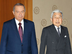 Президент Узбекистан провел встречу с Императором Акихито