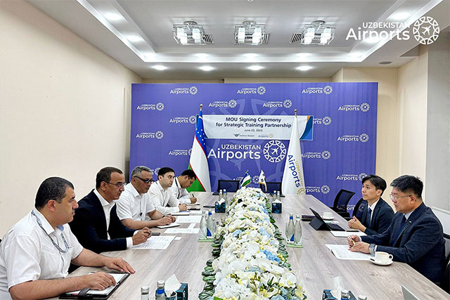 Uzbekistan Airports и Incheon Airport подписали меморандум о сотрудничестве в сфере подготовки авиационных кадров