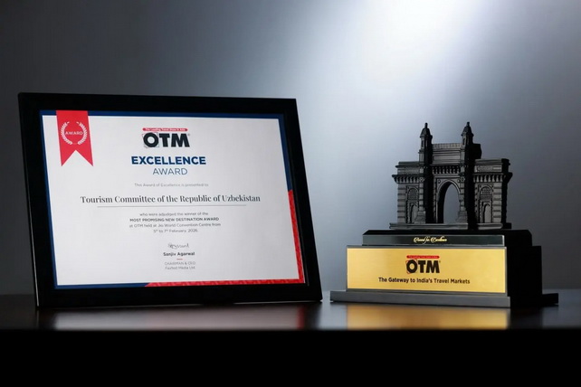 Uzbekistan’s National Stand Wins Prestigious Award at OTM Mumbai Exhibition