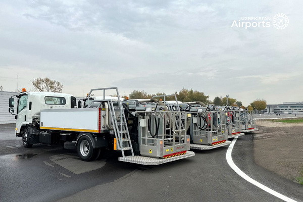 The fleet of special equipment at Tashkent Airport has been replenished with new special vehicles