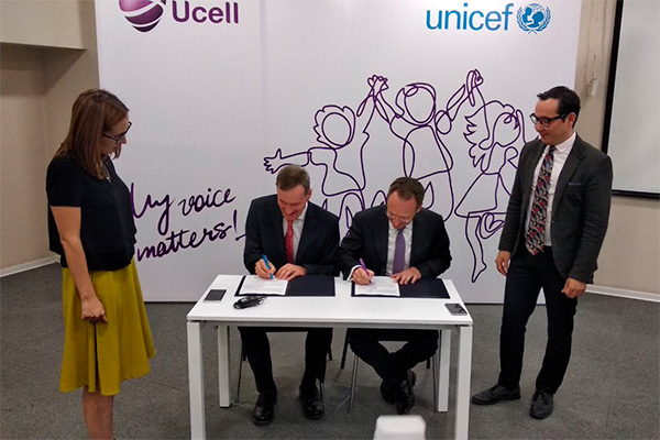 ЮНИСЕФ и Ucell подписали новое соглашение о партнерстве