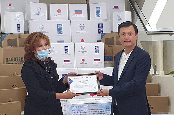 Within the framework of a joint project of the Ministry of Employment and Labor Relations and UNDP, entrepreneurs from Andijan region receive technical equipment