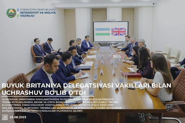 Uzbek DPM holds meeting with representatives of the British delegation