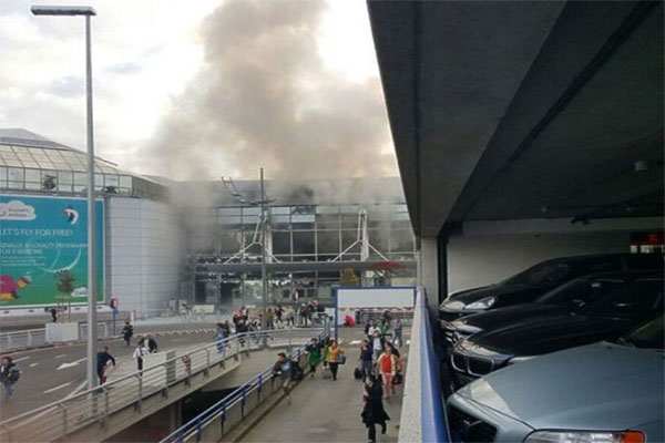 At least 28 killed in terror attacks at Brussels airport, Metro station