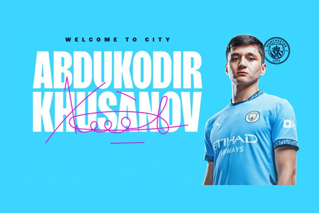 Pep Guardiola on Khusanov: "He’s a player with great potential"