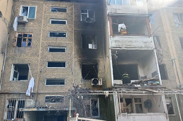 Fire Breaks Out in Residential Building in Kokand After Gas Blast, No Casualties Reported