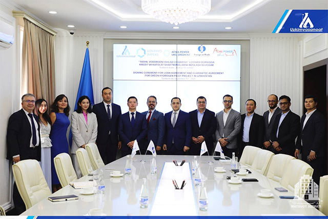 Uzkimyosanoat, EBRD, and ACWA Power UKS Green H2 sign agreement for green hydrogen production