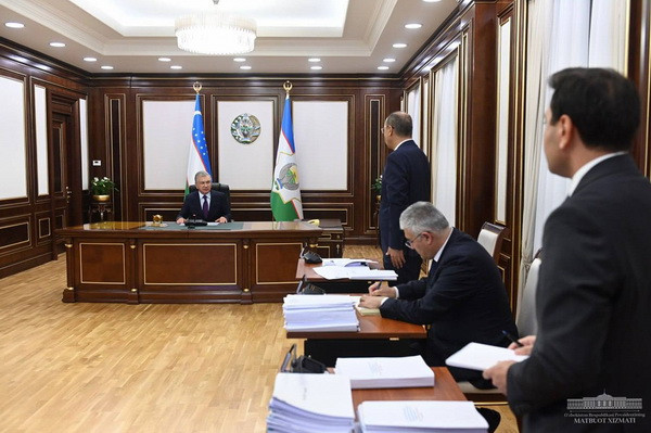 Information about the privatization program is presented to Uzbek President
