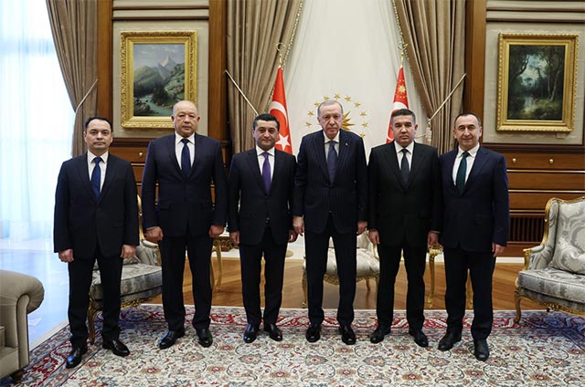 President of Türkiye Receives Uzbek Delegation