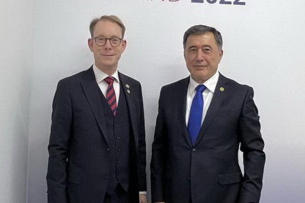 Владимир Норов провел встречу с Министром иностранных дел Королевства Швеция