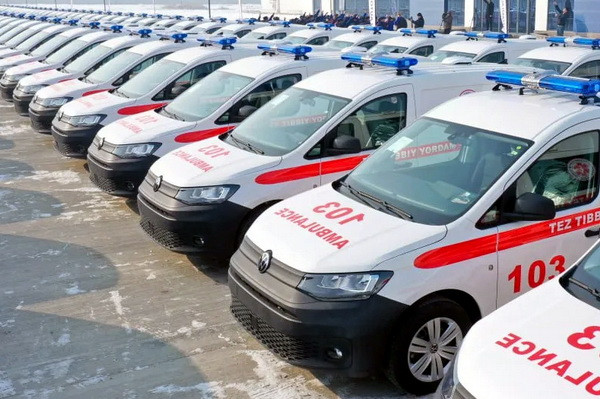Служба скорой помощи Узбекистана получила 100 автомобилей Volkswagen Caddy