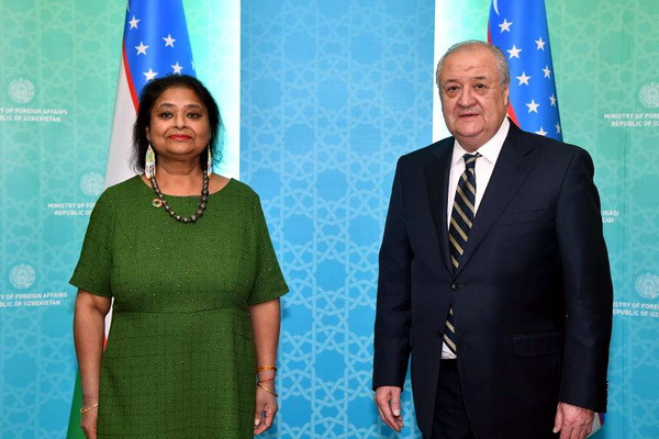 Abdulaziz Kamilov receives the newly appointed United Nations Resident Coordinator in Uzbekistan