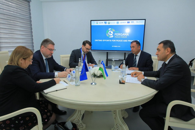 Governor of Ferghana Region meets with EU Special Representative for Central Asia, Eduards Stiprais
