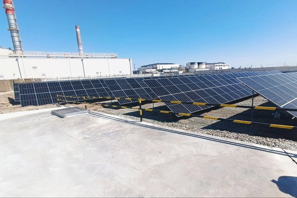 A solar photovoltaic power plant with a capacity of 1 MW is being built at the Takhiatash TPP