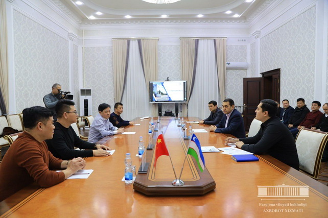 Farg‘ona viloyatida Xitoy delegatsiyasi bilan uchrashuv bo‘lib o‘tdi