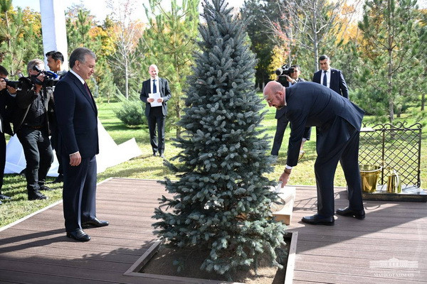 Президент Европейского совета посадил дерево на Аллее почетных гостей