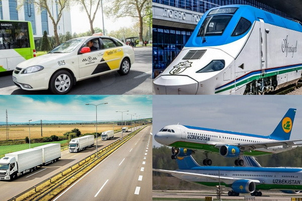 Structure of transport services in Uzbekistan