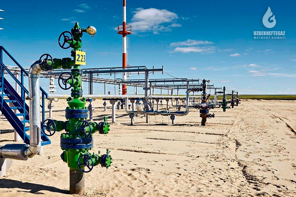 «Узбекнефтегаз»: в первом квартале 2021 года дополнительно добыто 557,3 млн кубометров природного газа, 6,9 тыс. тонн газового конденсата и 1,3 тыс. тонн нефти