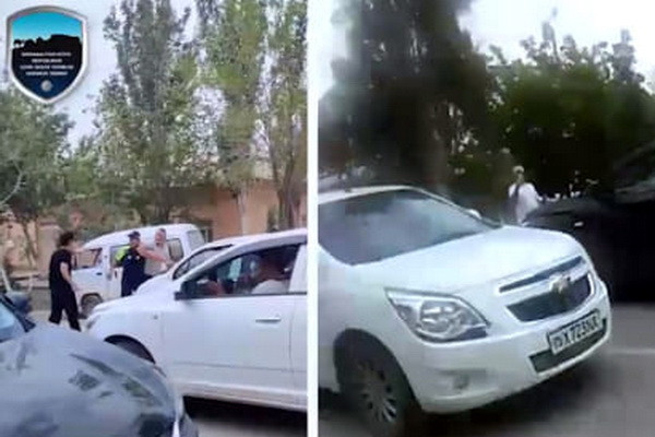 В Каракалпакстане водитель избил сотрудника ДПС
