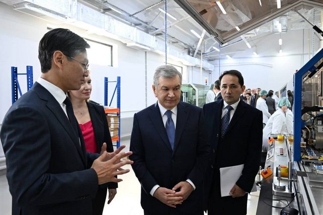 Shavkat Mirziyoyev Reviews Microprocessor Production Project in Tashkent Region