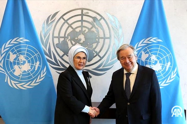 Turkiya Birinchi Xonimi va BMT Bosh Kotibi iqlim o‘zgarishi masalalarini COP29da muhokama qiladilar