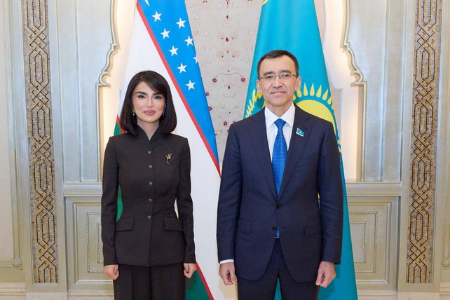 Saida Mirziyoyeva Holds Meeting with Chairman of the Senate of Kazakhstan