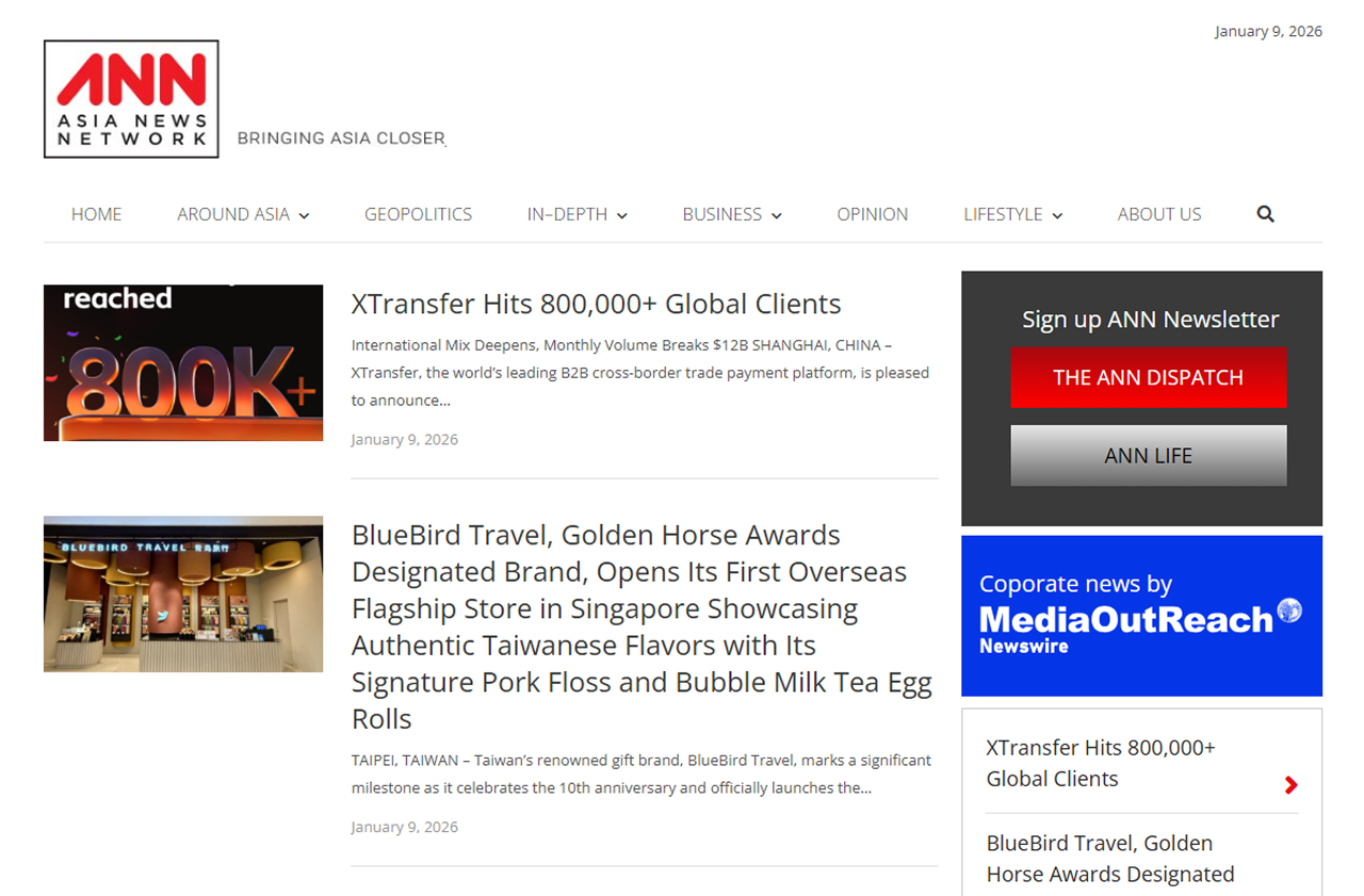 Media OutReach Newswire and Asia News Network (ANN) Form Corporate News Release Partnership