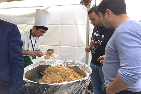 Uzbek pilaf presented at LE VILLAGE INTERNATIONAL DE LA GASTRONOMIE