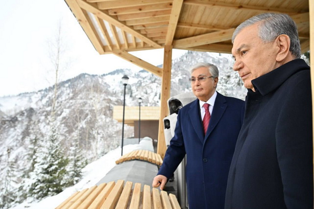 Leaders of Uzbekistan and Kazakhstan visit Medeu Ski Cluster