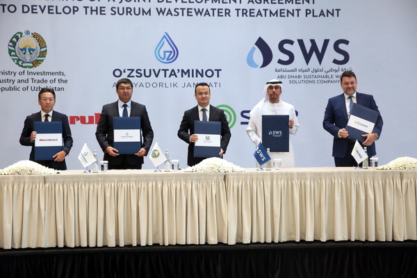 Agreement signed for construction of new modern wastewater treatment Plant in Tashkent region