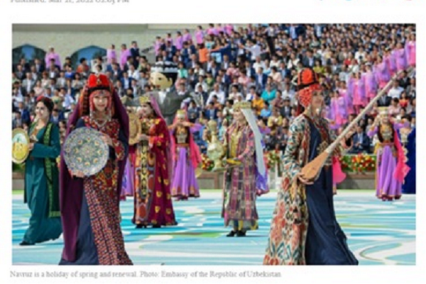Navruz holiday in Uzbekistan in the focus of attention of China’s leading media