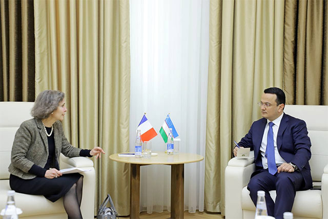 Laziz Kudratov meets with the Ambassador of France to discuss economic cooperation