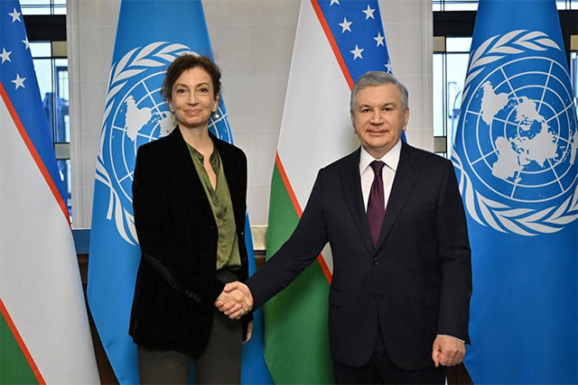 Uzbek President holds talks with UNESCO Director-General