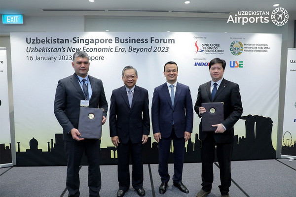 Uzbekistan Airports and Changi Airports International signed a Strategic Partnership Agreement