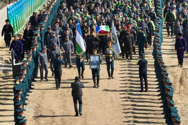 Traffic Police Officer Khosilbek Eshnazarov Laid to Rest in Guzar District