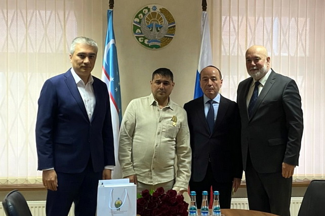 Khairullo Ibadullaev Awarded “Jasorat” Medal for Saving a Child
