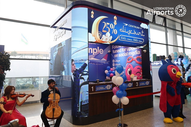 В аэропорту Ташкента начала работу авиакасса Centrum Air