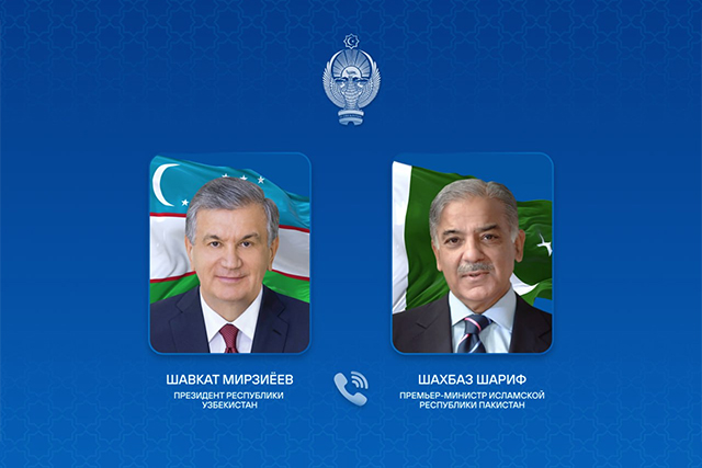 Mirziyoyev and Sharif Discuss Strengthening Strategic Ties