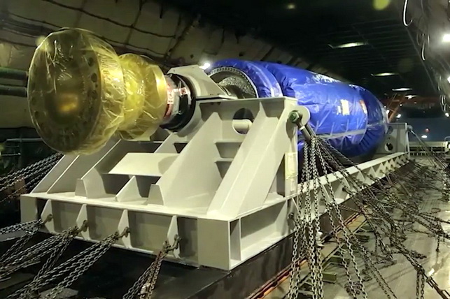 На Сырдарьинскую ТЭС доставлен новый ротор для восстановления работы турбины