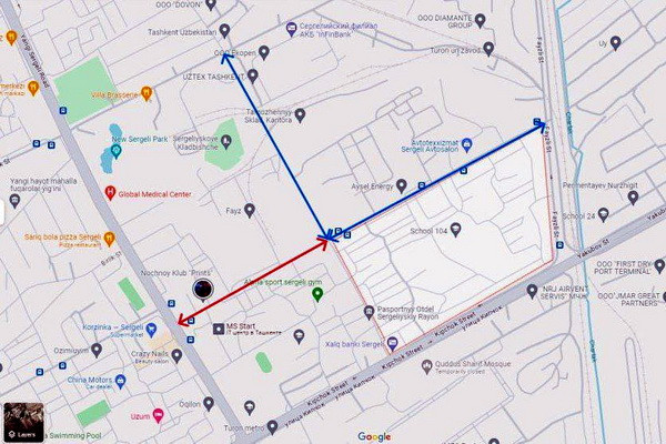В Ташкенте частично перекрыли одну из улиц