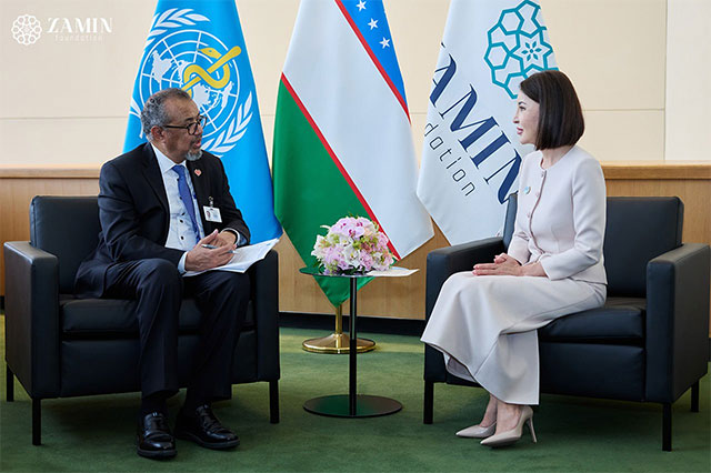 First Lady of Uzbekistan Meets WHO Director-General on the Sidelines of UN General Assembly