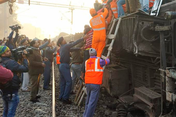 Seven killed in train accident in India