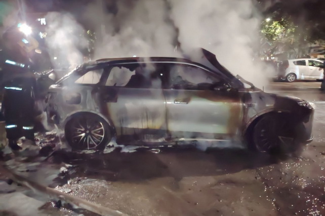 Electric Vehicle Fire Extinguished in Tashkent