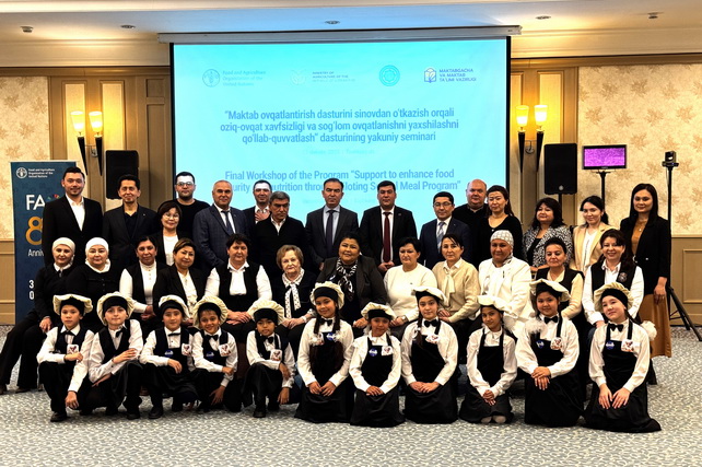 FAO and Uzbekistan Review Results of a Pilot Project on the Development of School Feeding